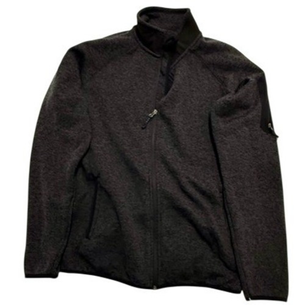 Fossa Men's Charcoal Gray Fleece Full Zip Jacket‎ Size Large